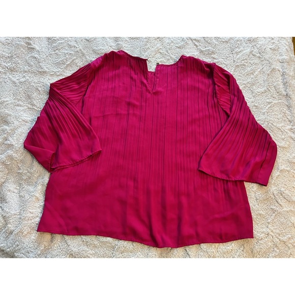 Women's CeCe 3/4 Sleeve Maroon Dress Shirt Size XL - Picture 5 of 6